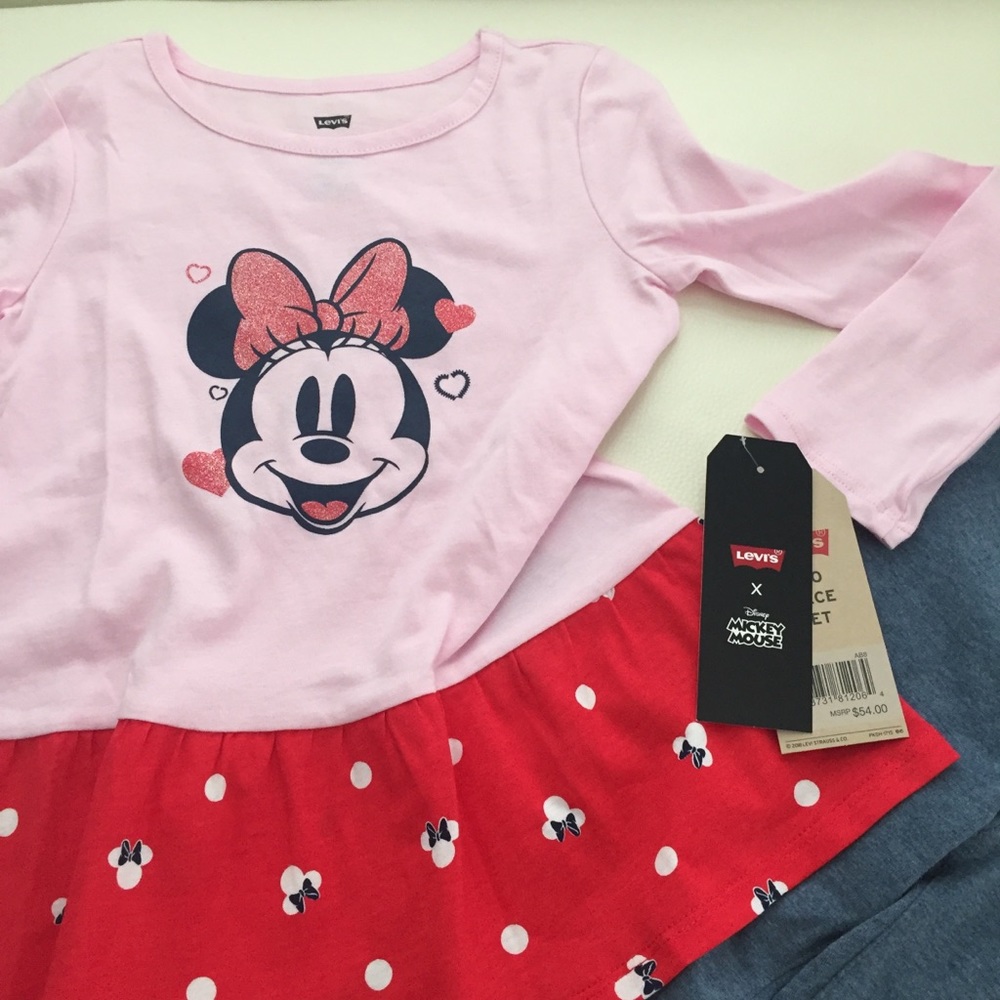 Disney by Levi’s Minnie Mouse Cute Pink Outfit - Picture 6 of 7